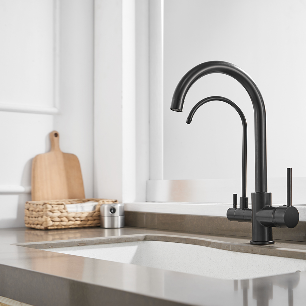 KR-911 double tube dual outlet kitchen faucet