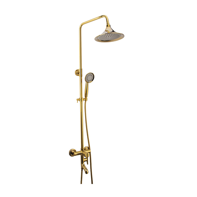 Brass thermostatic trumpet shower set 