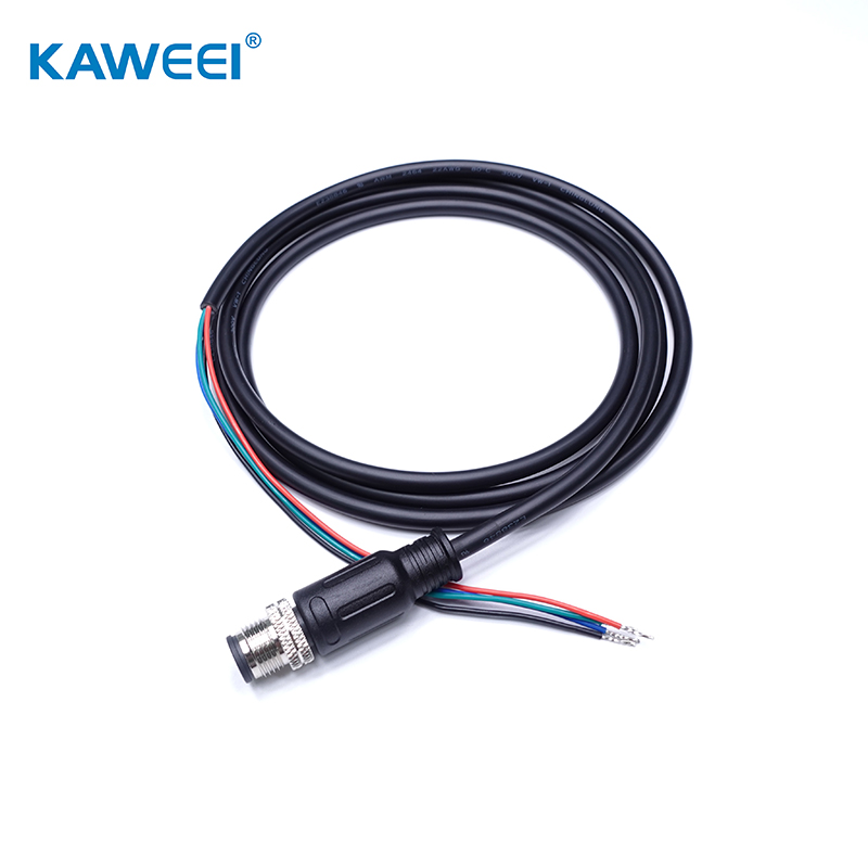 ODM M12 4PIN Male IP67 IP68 Waterproof cable assembly
