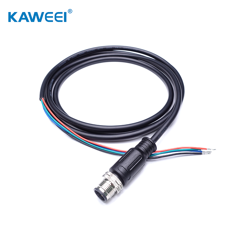 ODM M12 4PIN Male IP67 IP68 Waterproof cable assembly