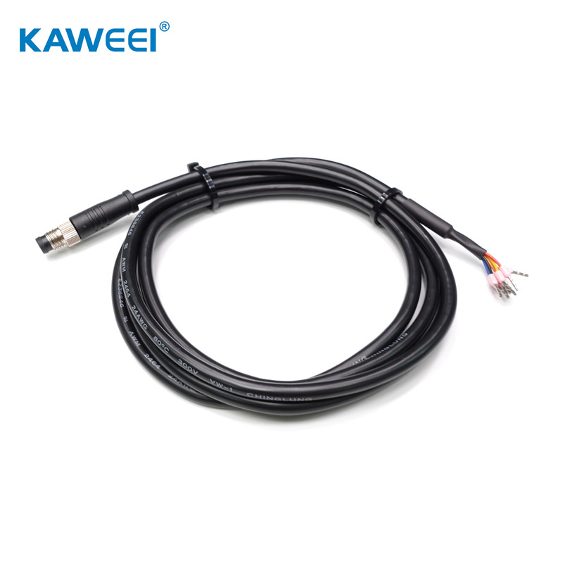  ODM M8 6PIN Male IP68 Waterproof cable assembly