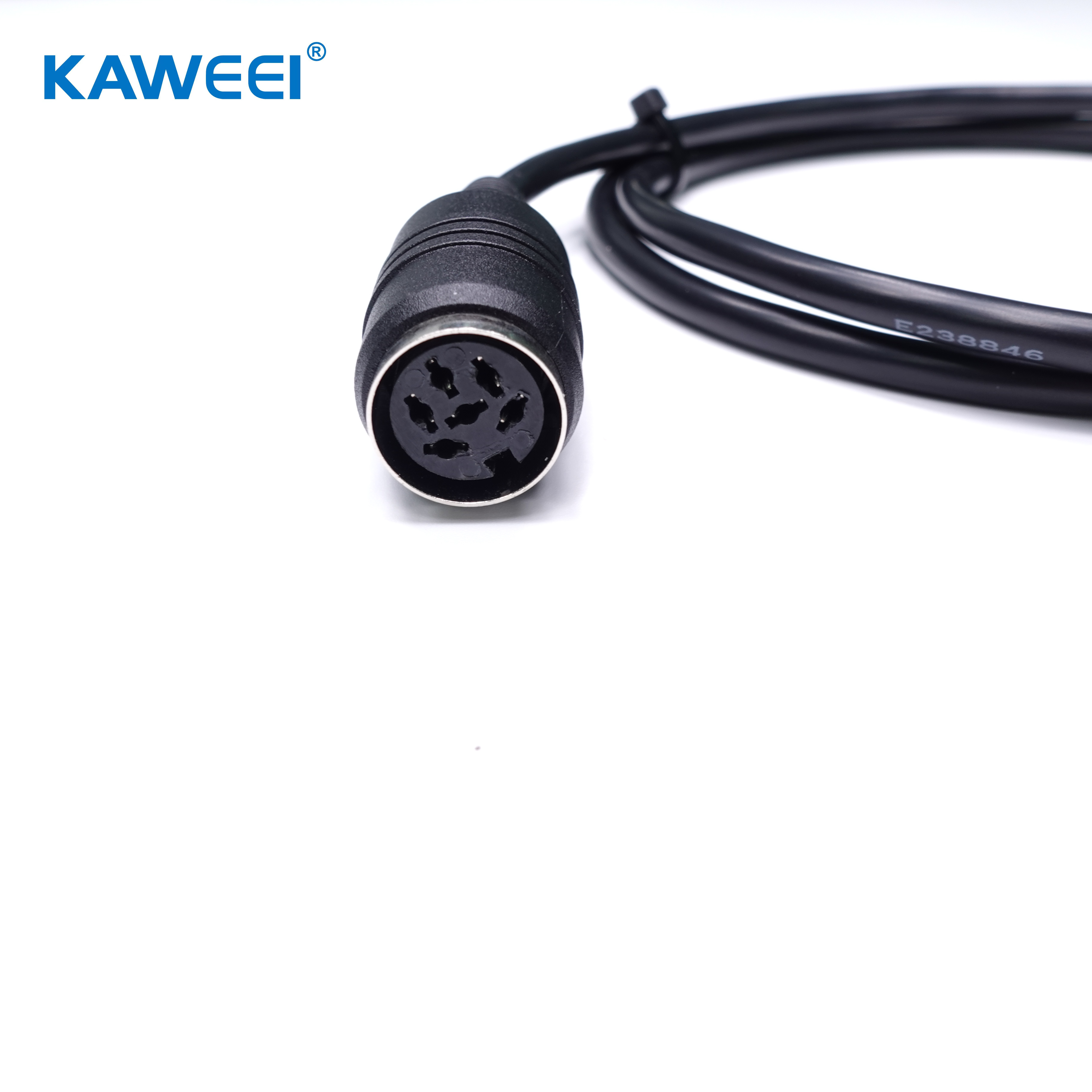 Custom 6Pin DIN Male to Female Extension Power Cable Assembly for massage armchair