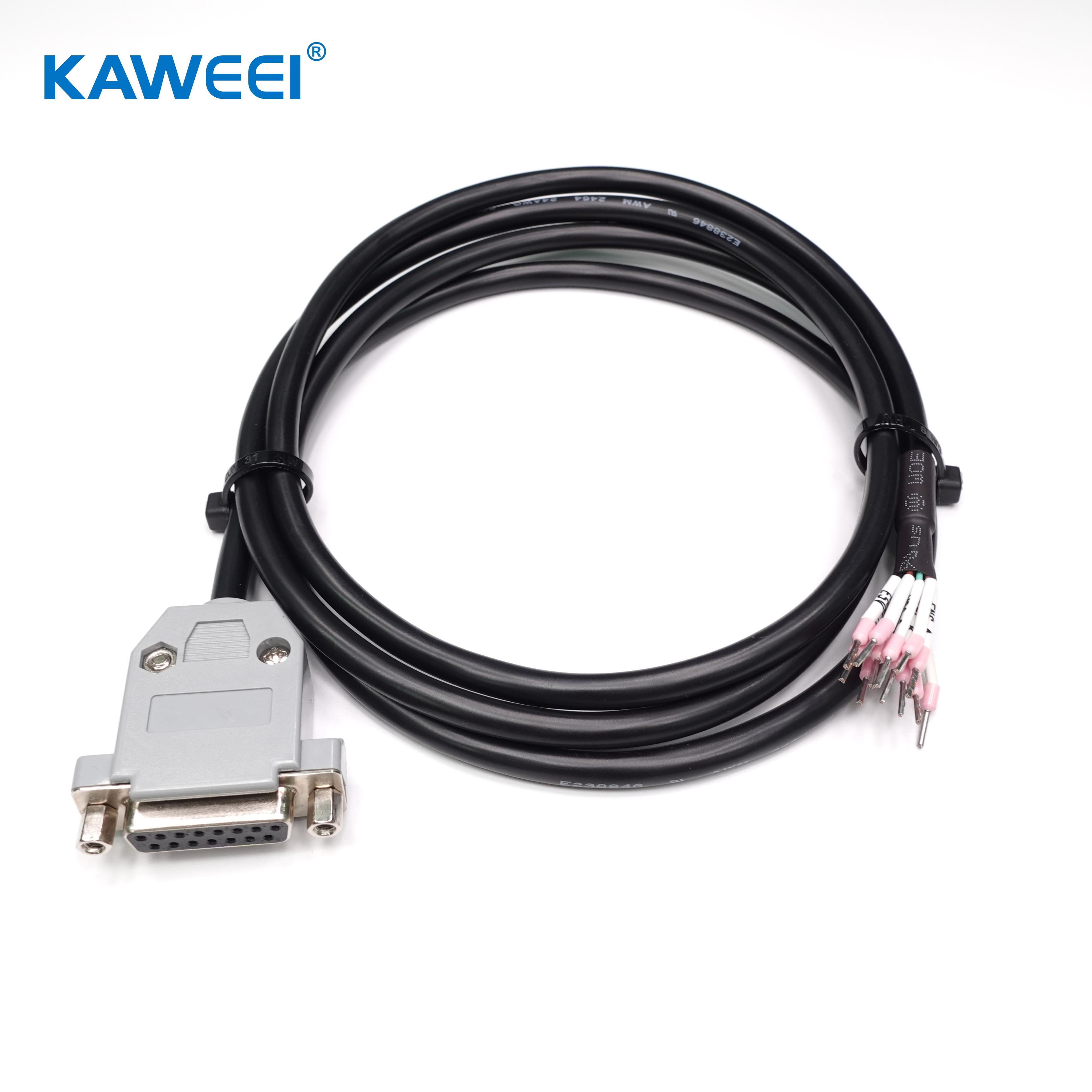 RS232 DB15Pin female D SUB assembly cable computer case power data cable for machine