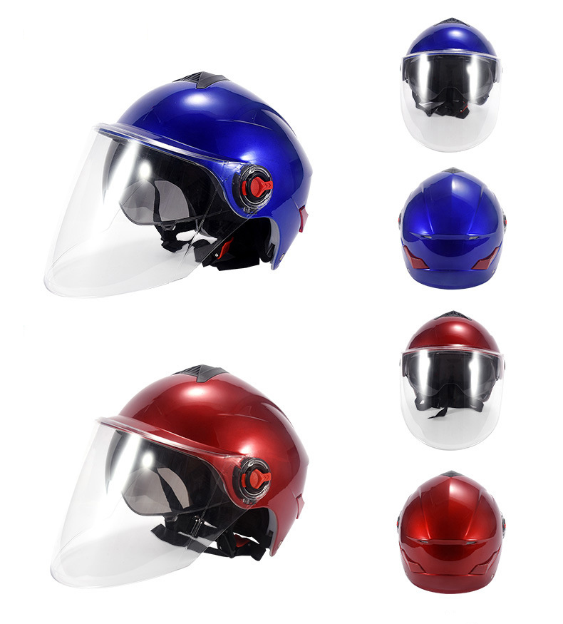 Cheap Double Visor Motorcycle Half Face Helmets