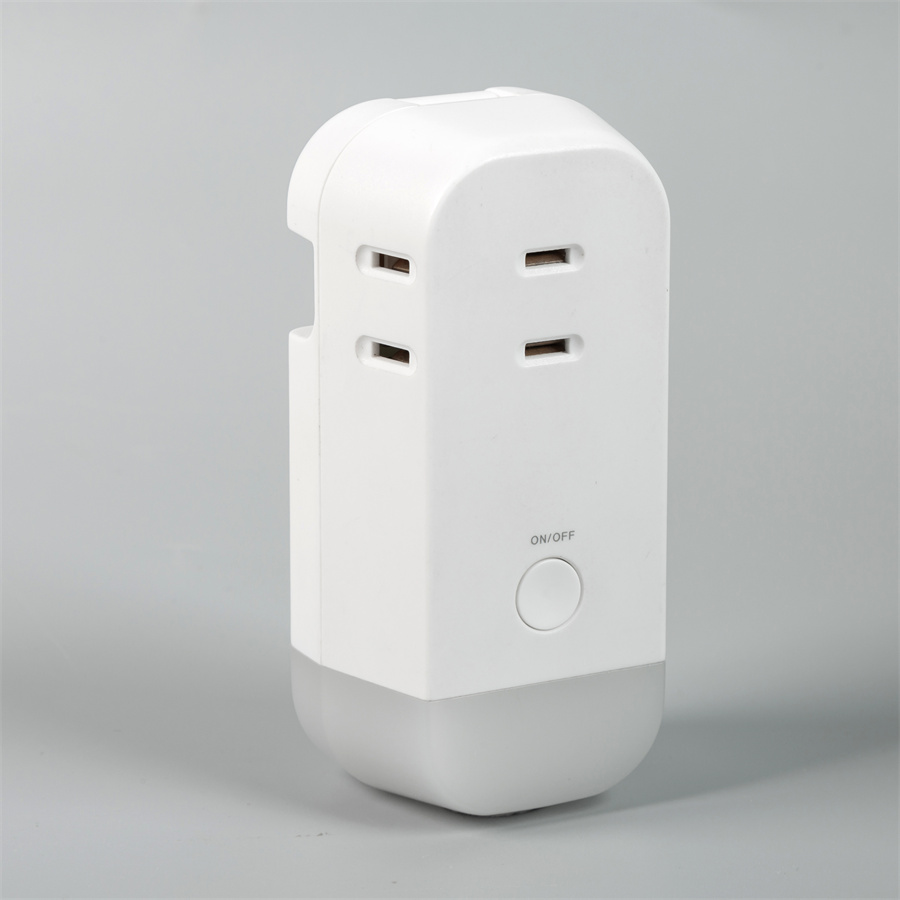 Built-in Battery Charging Power Plug Socket with Emergency LED Light
