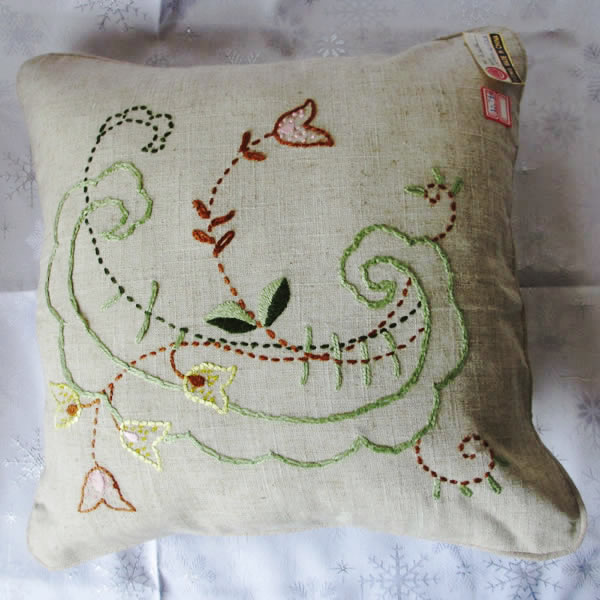 Wholesale Linen Hand Embroidery Cushion Cover