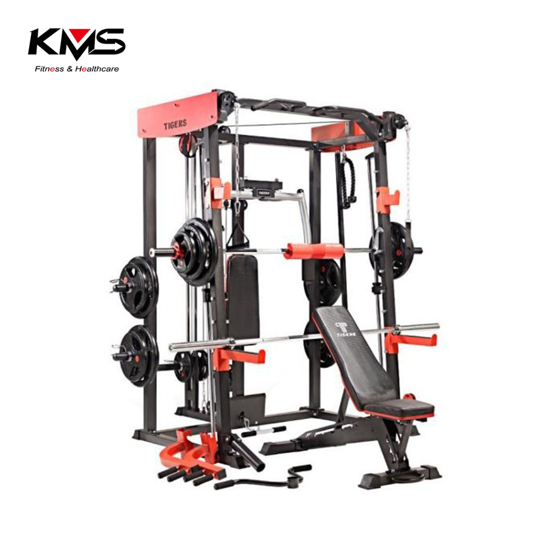 KQ-04404--Multi Rack, Smith and Pulley, Bench Training Machine