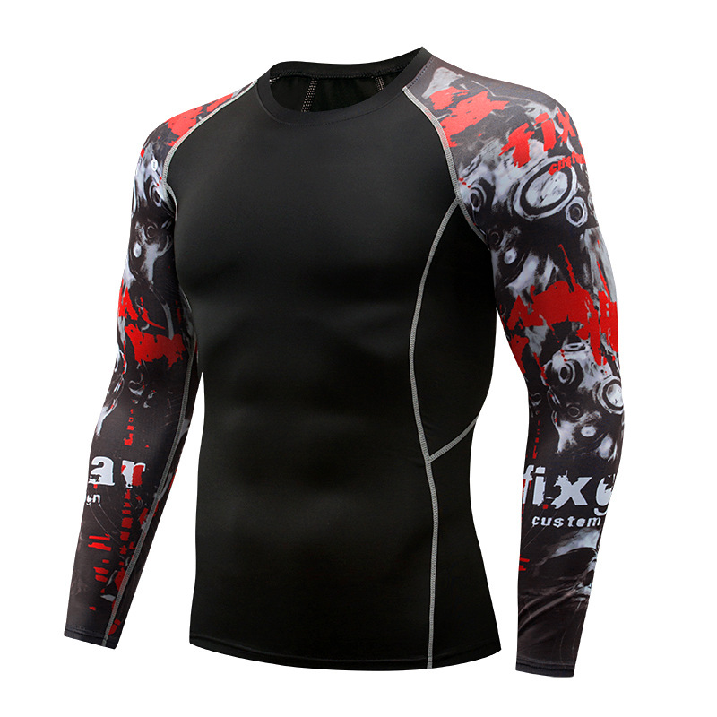 Men's Quick-Dry Sports Tights Long Sleeve Compression Activewear 