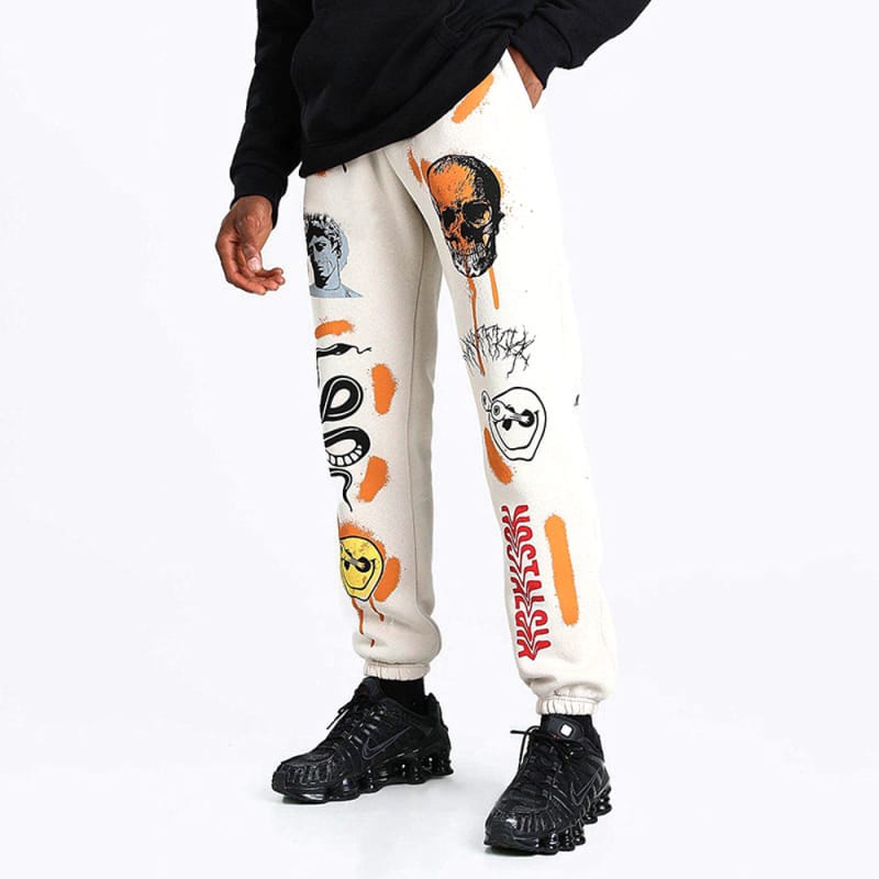 Women's Printed Jogger Pants Elastic Waist Fashion Graphic Hip-hop Loose Sweatpants with Pockets