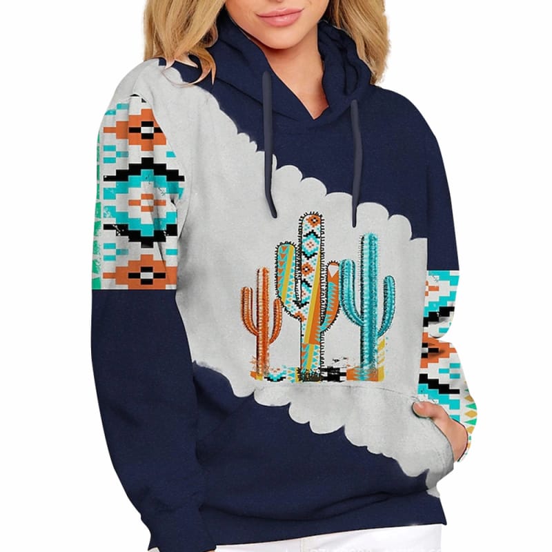 Women Cactus 3D Digital Printing Trend Hoodies