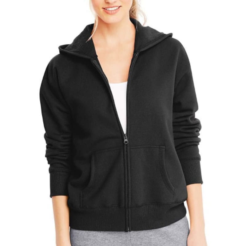 Women's Full-Zip Hooded Sweatshirt Comfortable Cotton Hoodie