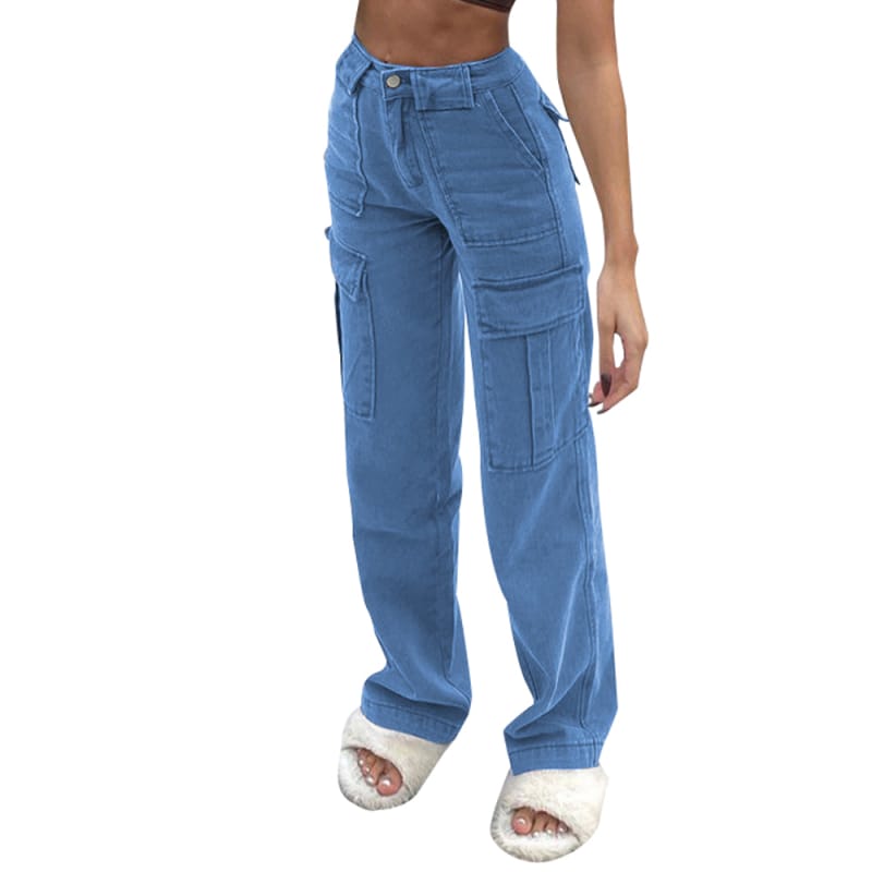 Women's Cargo Pants with 6 Pockets Casual Plus Size Work Pants Trousers