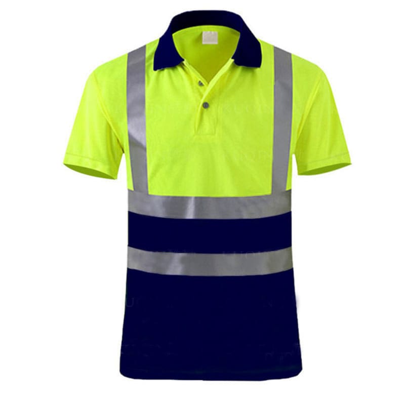 Hi Vis Safety T Shirt for Men High Visibility Reflective Short Sleeve Work Shirt