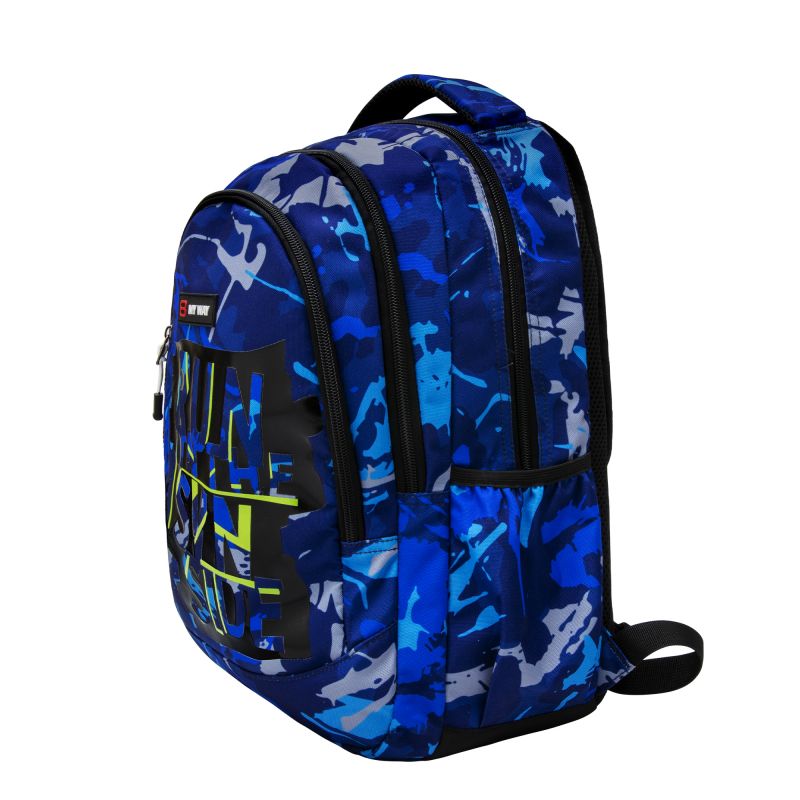 Blue Boys Backpacks for Middle School Elementary, Large Capacity Book bag for Teenagers Classic Students School Bags