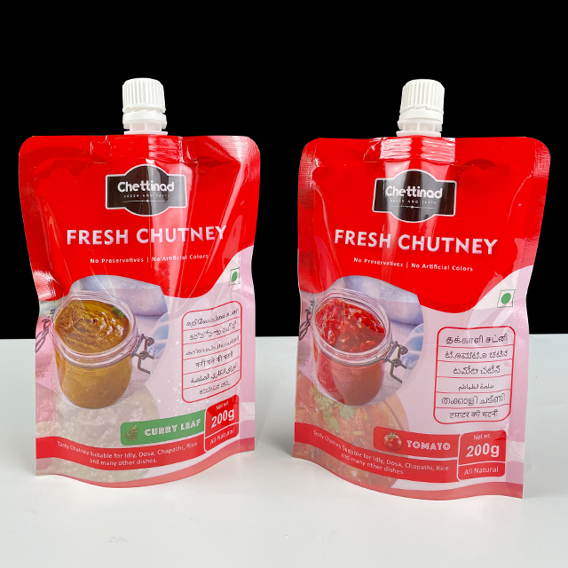 Customize Print Packaging Retort Stand Up ketchup Liquid Juice Aluminium Foil Spout Pouch