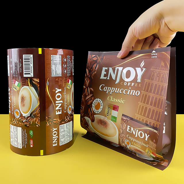 Custom Print Four Side Seling Coffee Bag With Uv Process Coffee Beans Heat Sealing Coffee Powder Packaging Bag