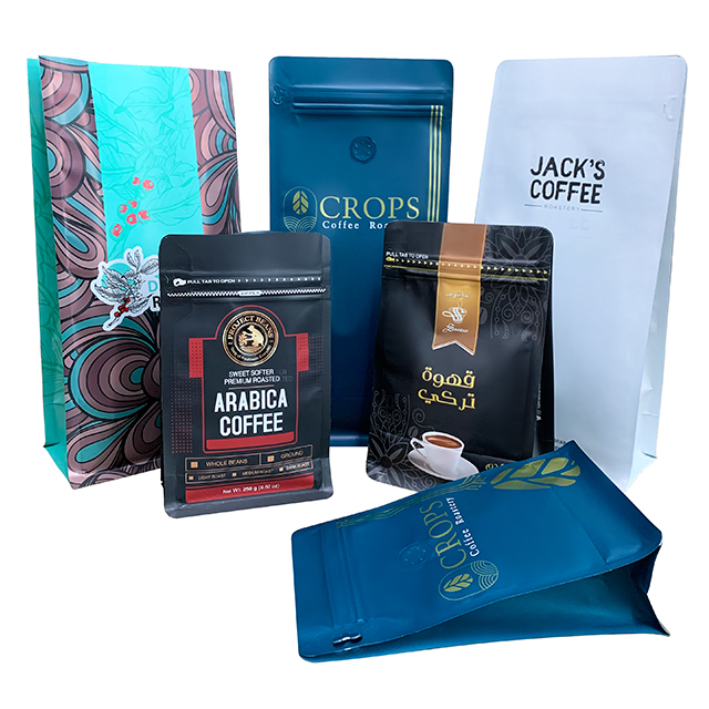 Customized Matte Aluminum Foil 250g 500g Coffee Bag Packaging Zipper Pouches Flexible Packaging Coffee Bag