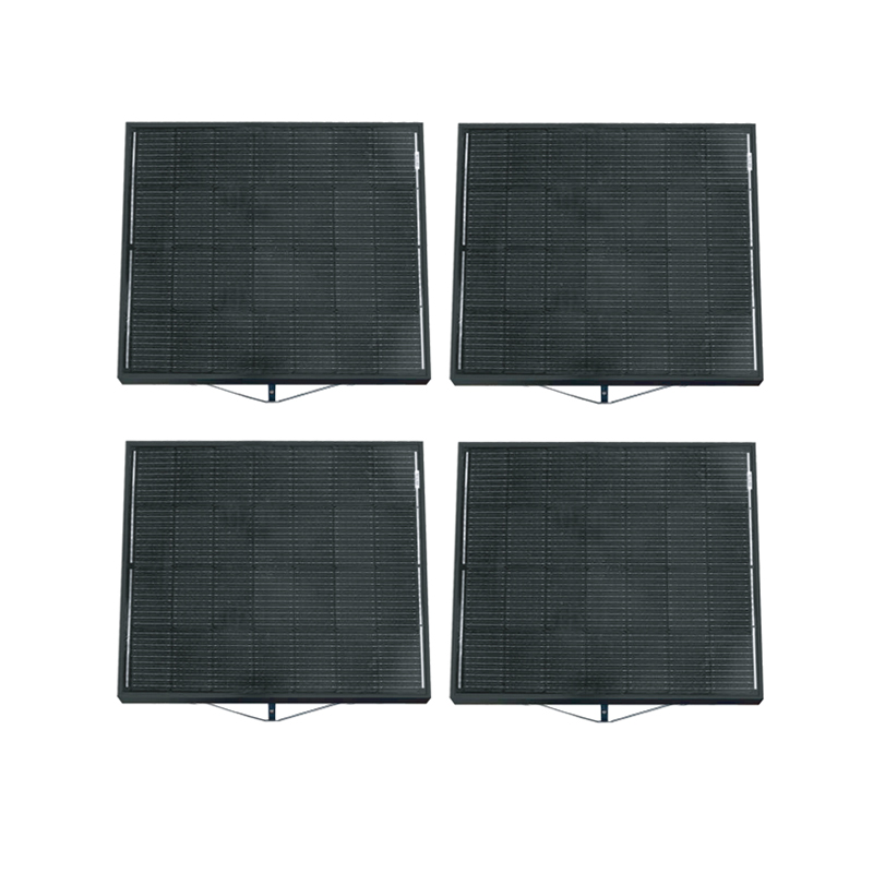 LEFENG 4PCS Monocrystalline Silicon Solar Panel Adjustable Wall-mounted ON-Grid Photovoltaic Module Weatherproof Solar Energy KIT PV Module Solar System With 300W Micro Inverter