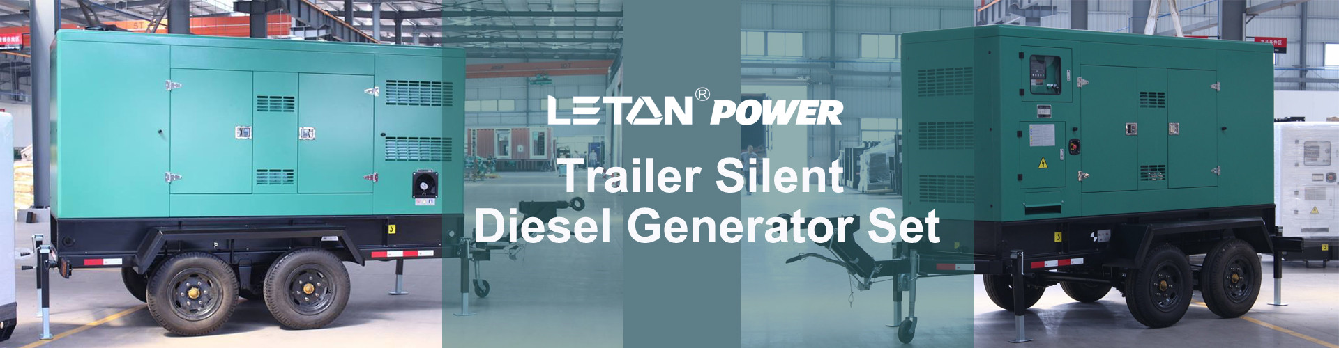 Trailer silent diesel generator towable standby power plant