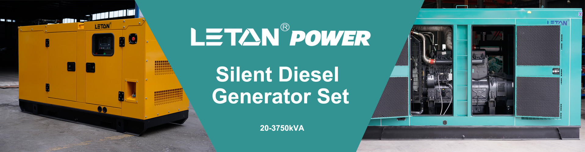Silent diesel generator set low noise canopy generators Leton power 