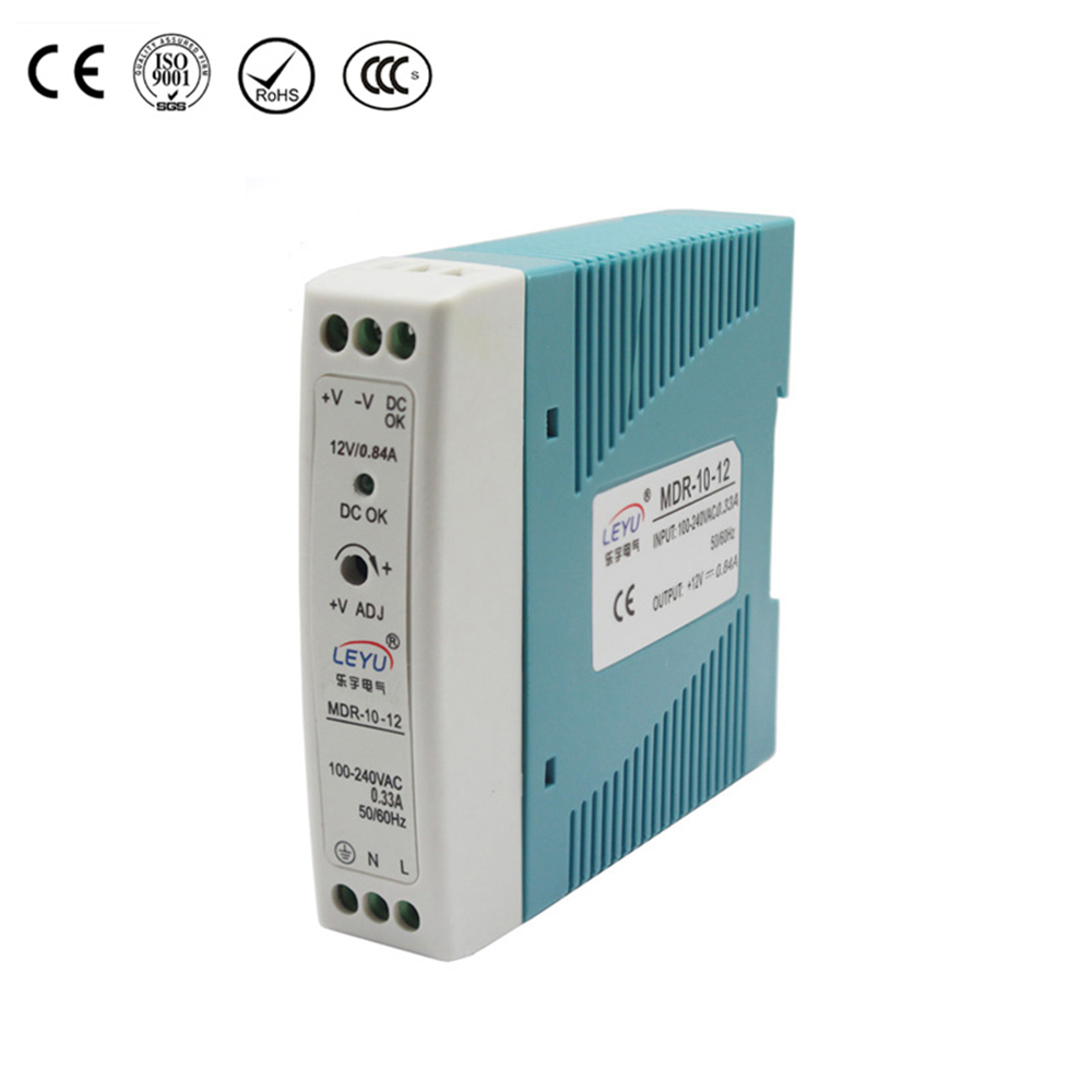 10W Single Output DIN Rail Power Supply MDR-10 series