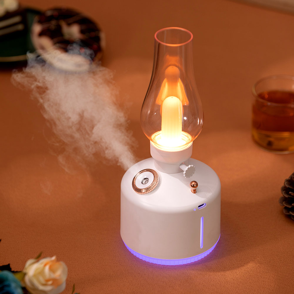  280ml Mini USB Portable Cool Mist Humidifier with 7 Color LED Light