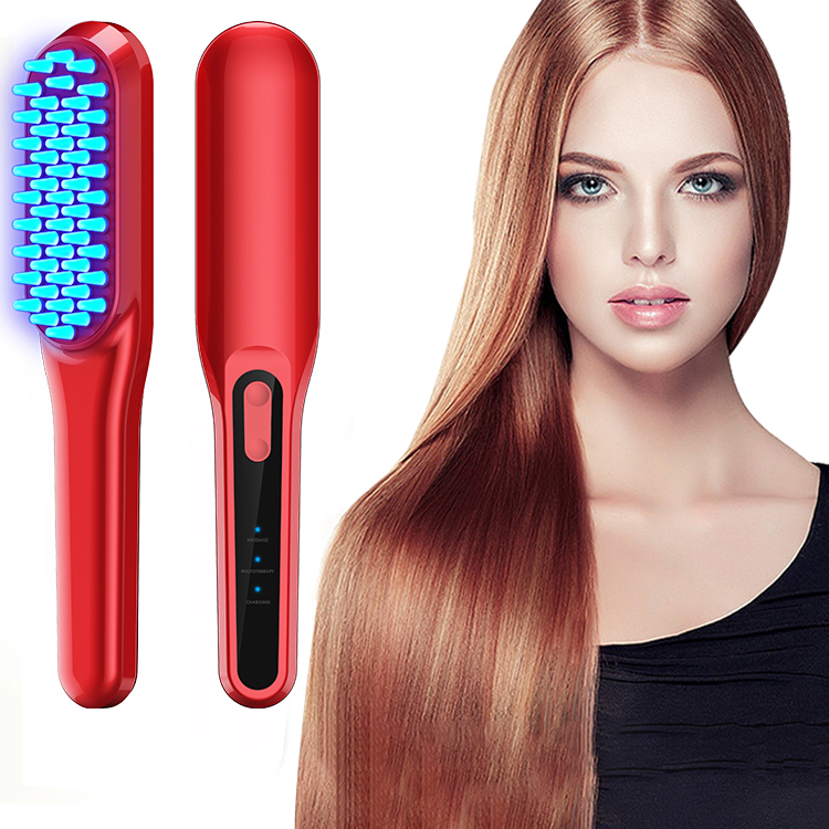Phototherapy Laser Comb Anti Hair Loss Scalp Care Electric Massage Comb LED Light Therapy Hair Brush with USB Rechargeable