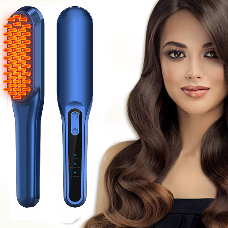 Phototherapy Laser Comb Anti Hair Loss Scalp Care Electric Massage Comb LED Light Therapy Hair Brush with USB Rechargeable