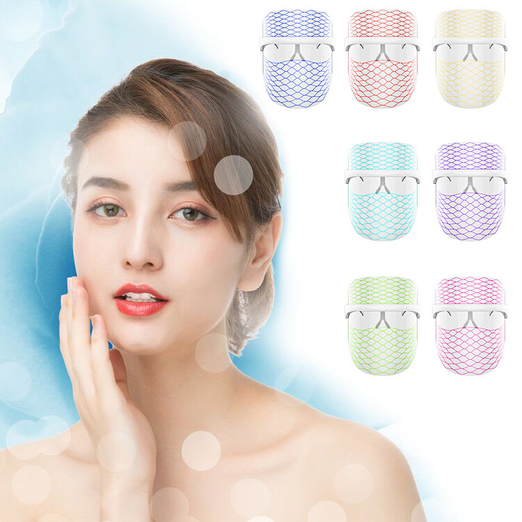  7 Color Led Beauty Facial Mask OEM ODM LED Light Therapy Face Mask For Skin Care