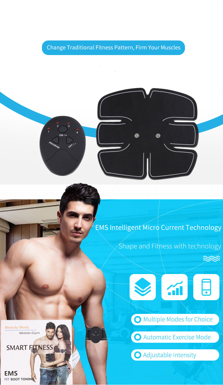 ABS Stimulator Trainer Wireless 6-Pack Body Toning Belt Electronic EMS Abdominal ABS Muscle Stimulator