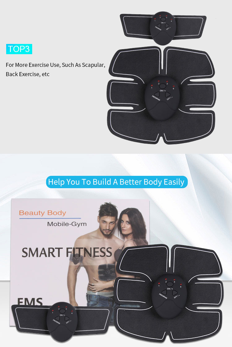 ABS Stimulator Trainer Wireless 6-Pack Body Toning Belt Electronic EMS Abdominal ABS Muscle Stimulator