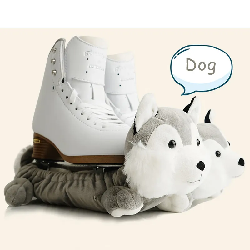 Factory Price Ice Skate Blade Covers Animal Blade Buddies Guards for Hockey Skates - Skating Soakers Cover Blades Gray puppy dog skate knife set