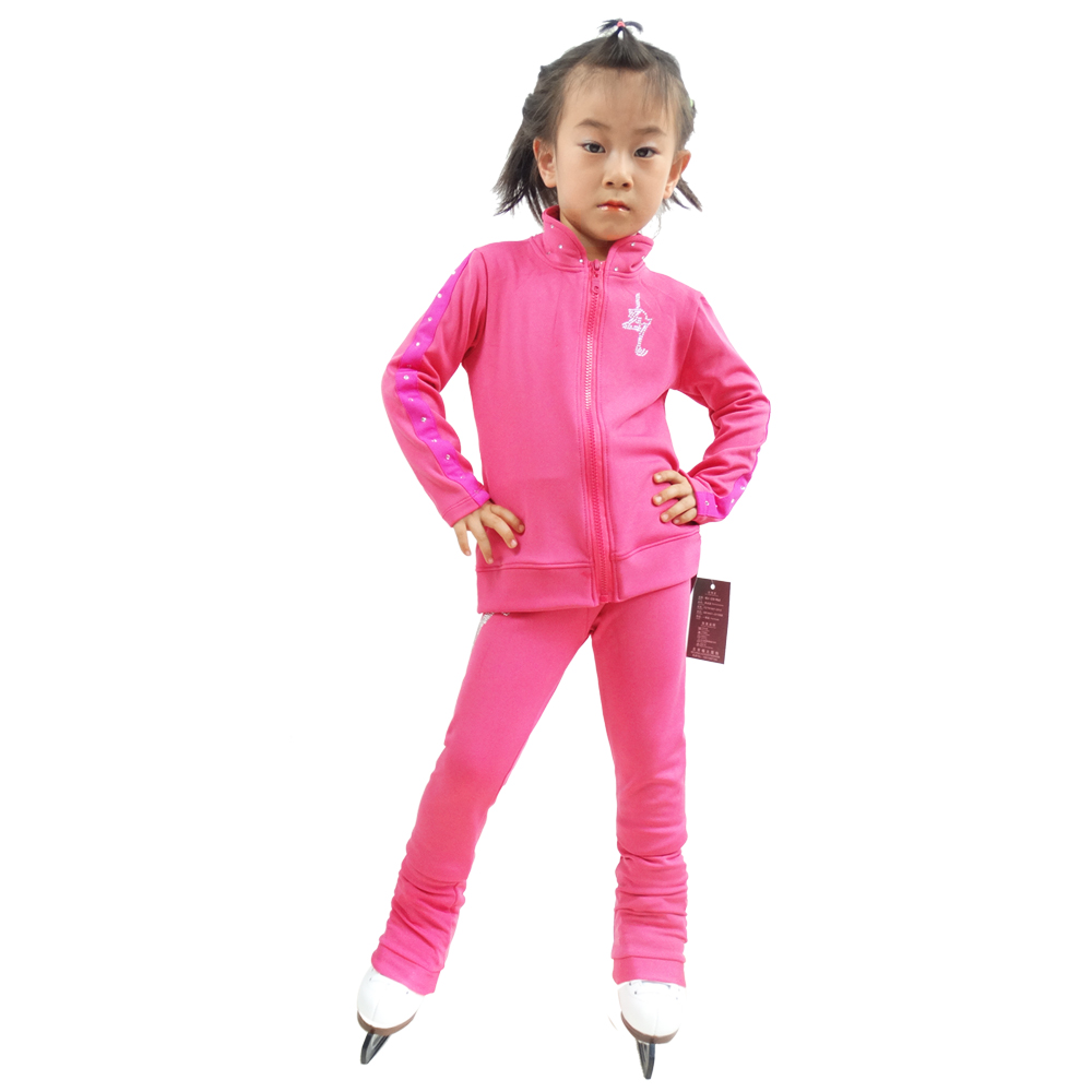 LIUHUO Figure Skating Training Suit Diamond Suit Pink Colors Competition Performance Girl