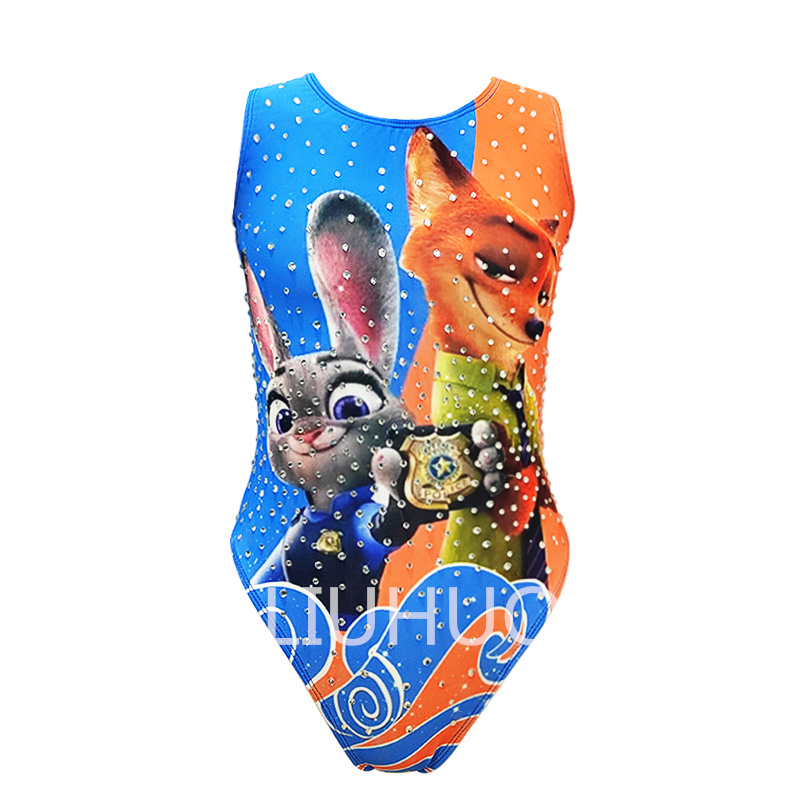 LIUHUO Synchronized Swimming Swimsuit Swimming Team Performance Swimsuit Professional Tailored cartoon figure