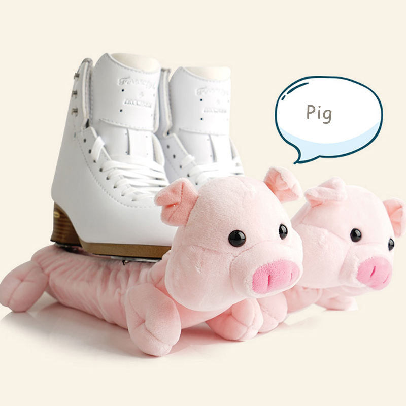 Elastic Skate Shoes Cover Ice Knife Blade Protective Length Adjustable Skate Guard Speed pink pig