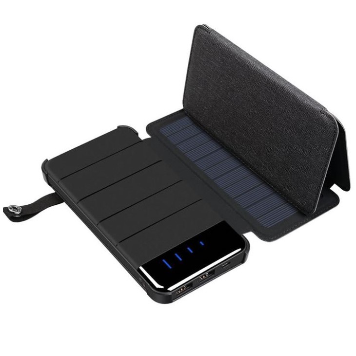 2 in 1 Detachable Solar Phone Charger 10000mAh Power Bank 