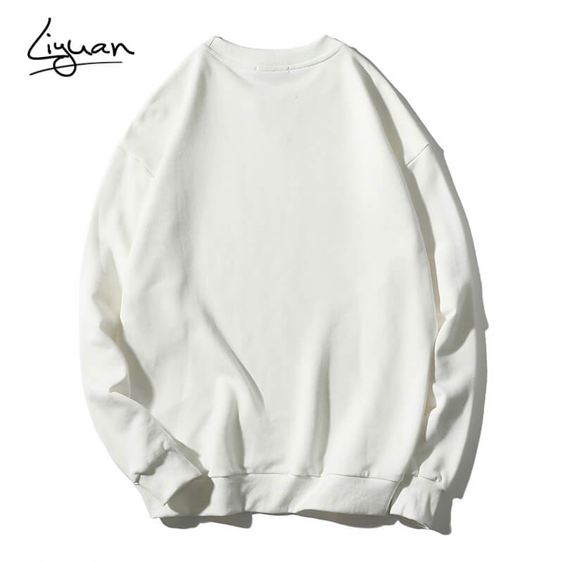 Men's Solid Color Sweatshirts Round Neck Sleeve Trend Cool Oversized