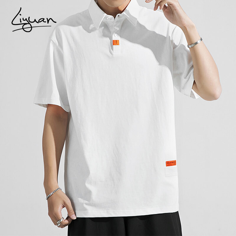 Men's Fashion Oversized Polo T-shirt Can Go Well with Leisure