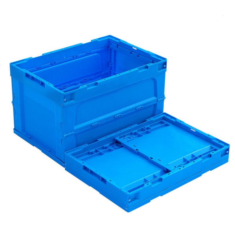 Space-saving folding box for easy storage