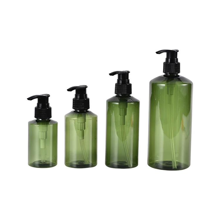 Green 500 ml 300 ml of pet plastic shampoo and hairstyle bottle
