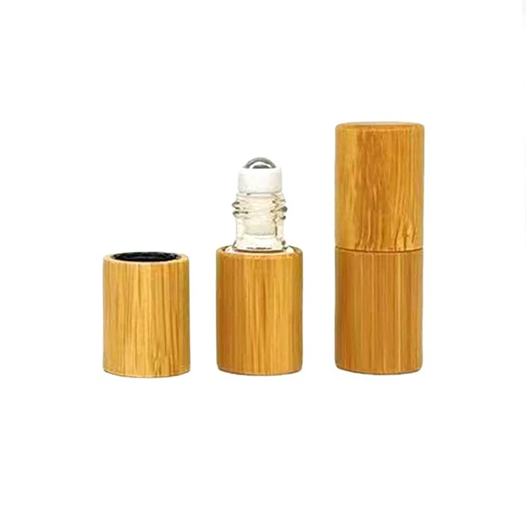 Bamboo Roll Essential Oil Bottle Travel Perfume Essential Oil Bottle