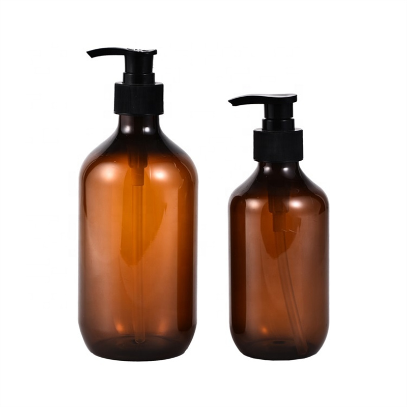 Wholesale factory price 300 ml 500 ml PET plastic shampoo bath bottle