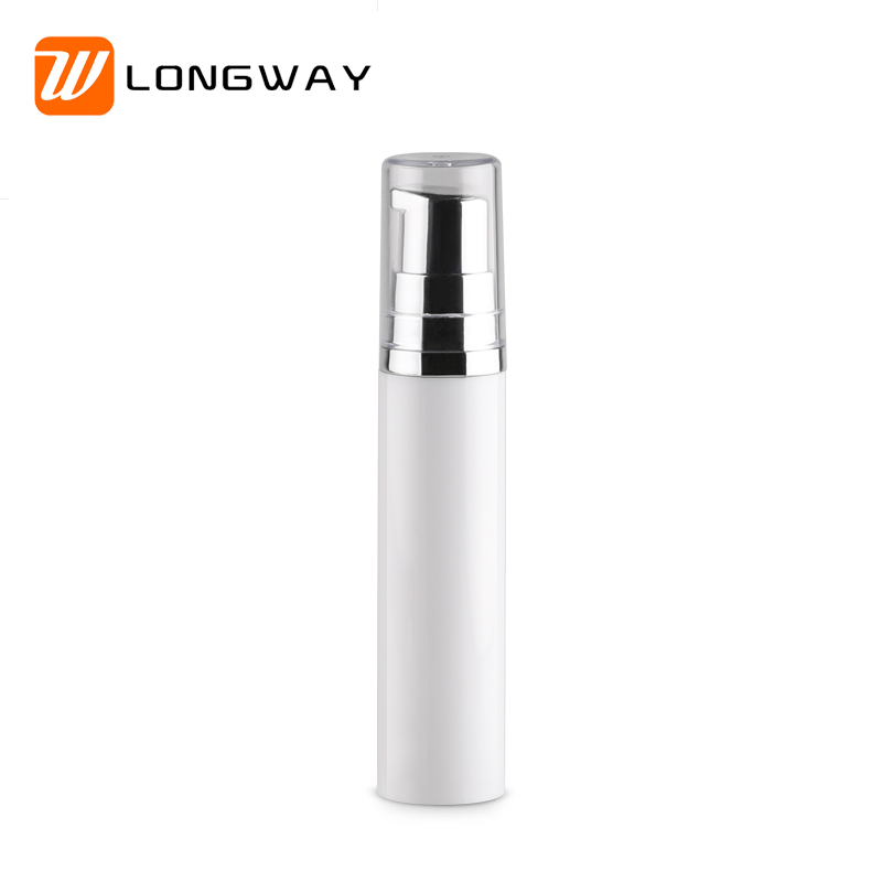 plastic silver airless lotion pump bottle serum airless bottle with cream pump for cosmetic makeup packaging