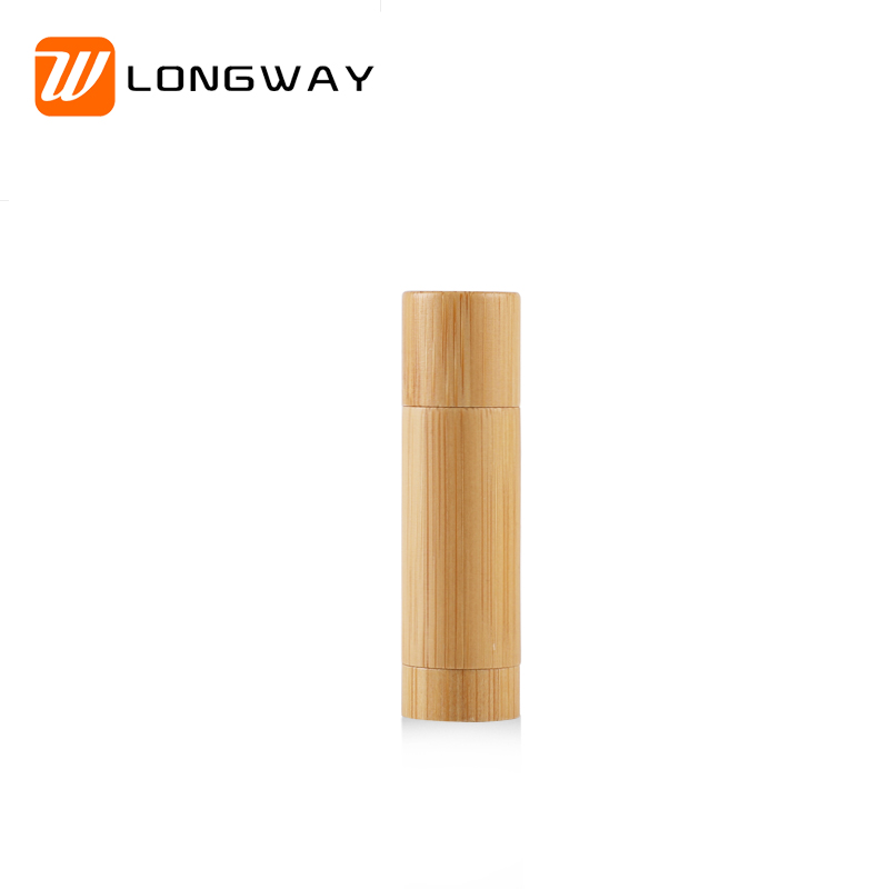 5g Nature PP custom lipstick bamboo lip gloss balm tube for cosmetic lipgloss packaging container