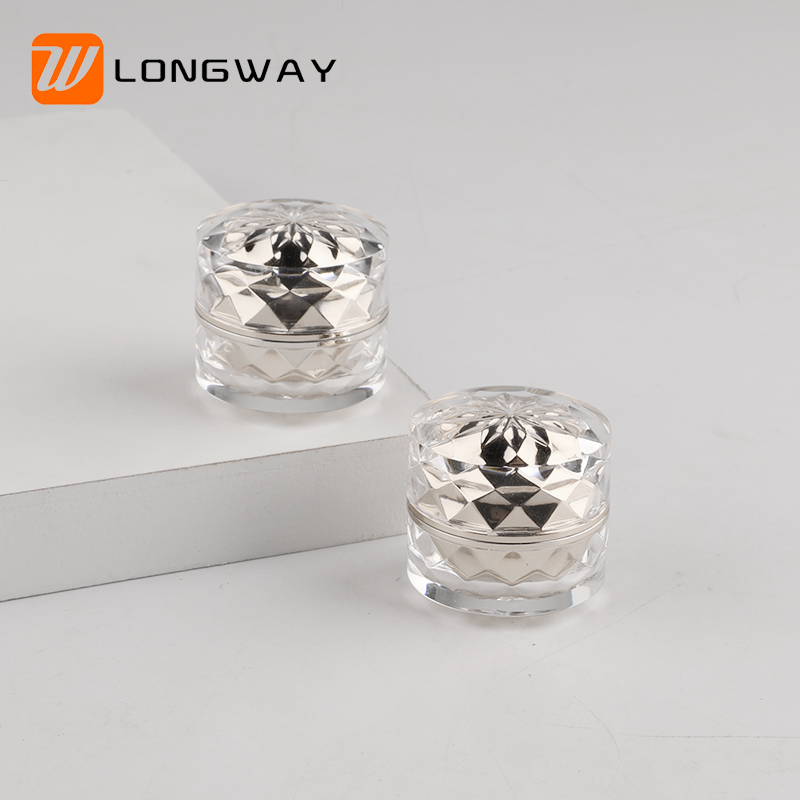 Luxurious crystal acrylic cream bottle 5g cosmetic jar cream acrylic jar  