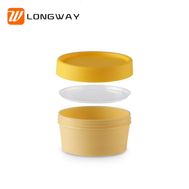50g Empty Plastic Body Cream Jar With Colorful Cap 