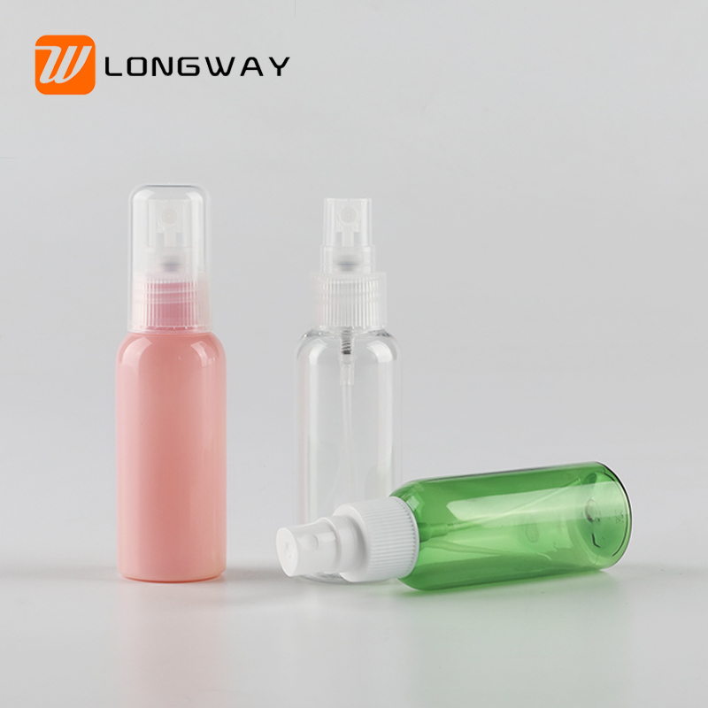 50ml mist spray bottles with pump 20/410 plastic PET clear perfume spray bottles for Lotion Pump Bottle packaging 
