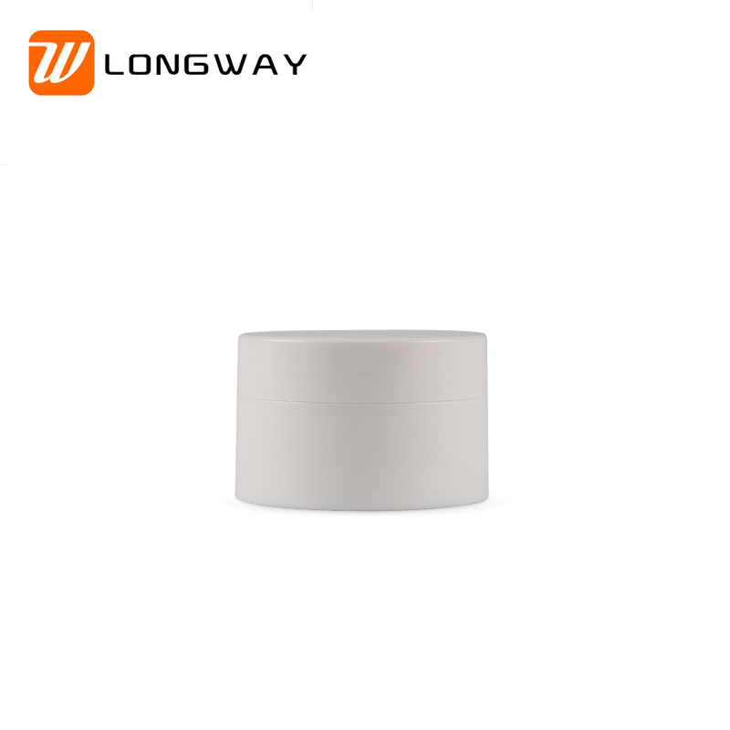 50G White Cylindrical Smoothly Plastic PP Cream Jar for Lotion