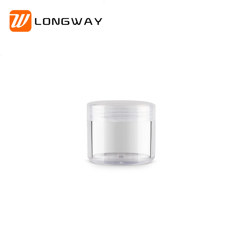  20g Plastic PS Body PP Colorful Cap Loose Powder PP Cream Jar for Eye Cream