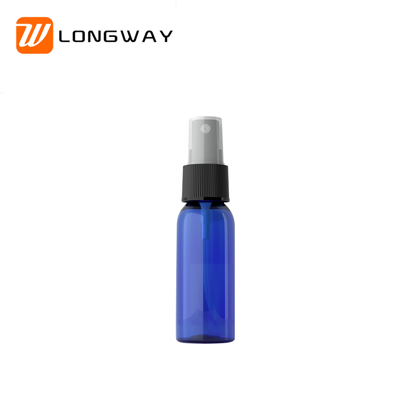 30ml PET plastic round shape empty perfume atomiser spray bottle with fine mist sprayer for cosmetic packaging 